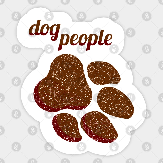 dog people - brown red Sticker by Ravendax